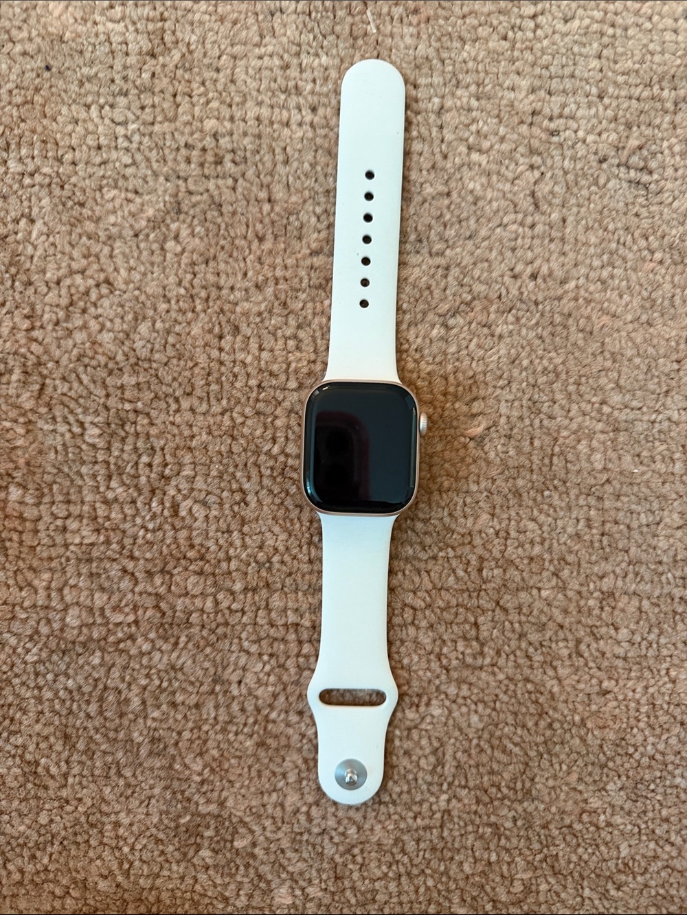 White Smartwatch with Silicone Band - Apple